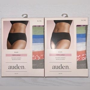 2pk NWT Auden cotton briefs‎ (6 pairs in each package) - sz XL